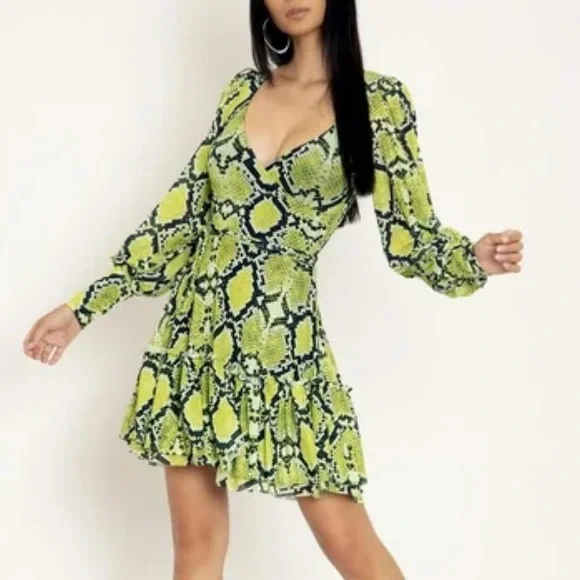 Blackmilk Acid Serpent Heavenly Wrap Dress - Picture 3 of 8